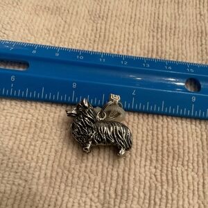 silver Toned  dog charm or pendant